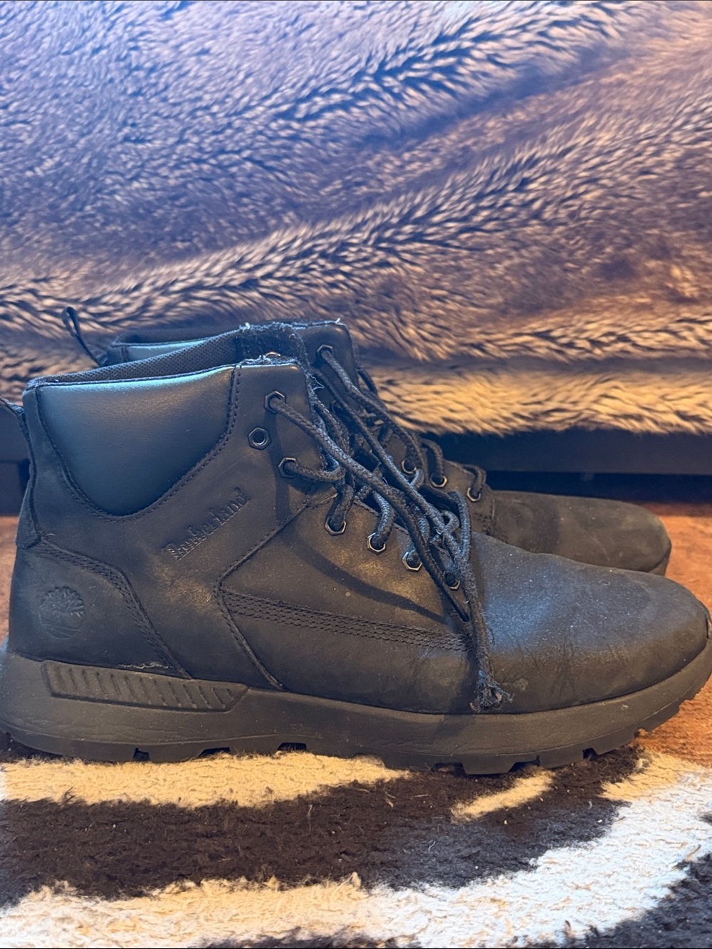 Timberland Men's Black Nubuck Lace-Up Ankle Boots